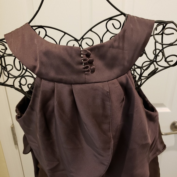 NWOT BCBG PARIS Mocha Layered Dress Sz 4 - Picture 7 of 8